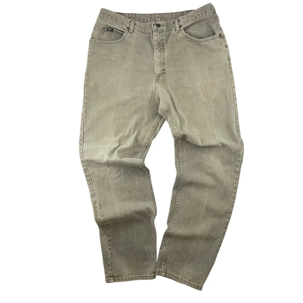 Vintage Lee Jeans Men's Relaxed Fit Cotton‎ Denim Pants Green tag 40x34